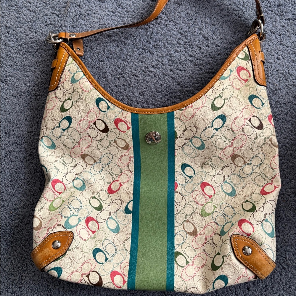 Stylish Multicolor Coach Shoulder Bag - image 1
